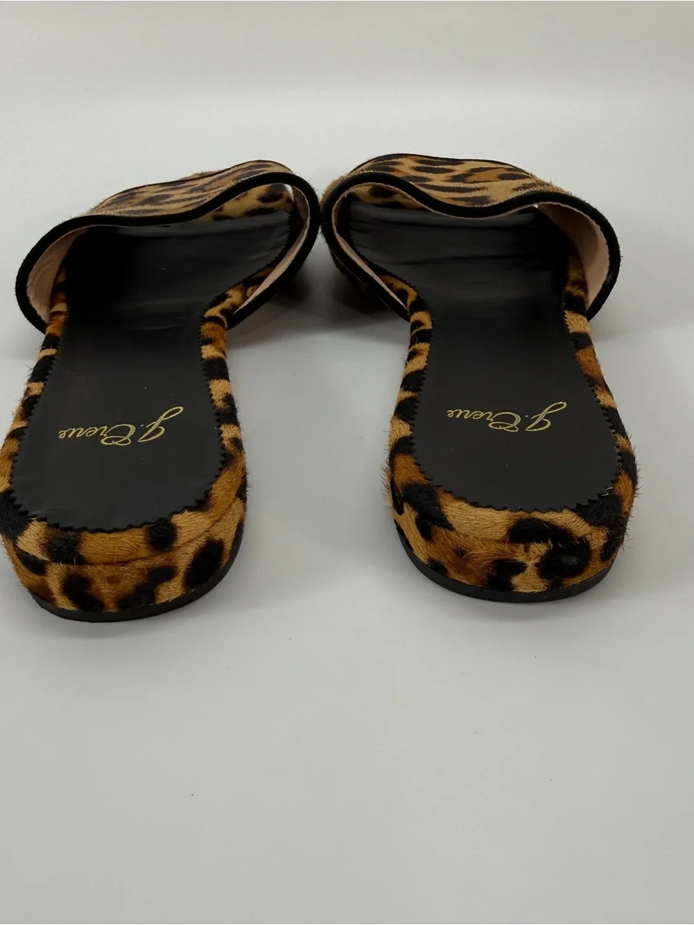 J. Crew Abbie Slide Sandals In Leopard Calf Hair Women’s Size 8.5 - Picture 8 of 10